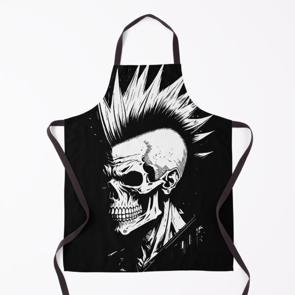 Item preview, Punk rock skull mohawk designed and sold by deathanarchy.