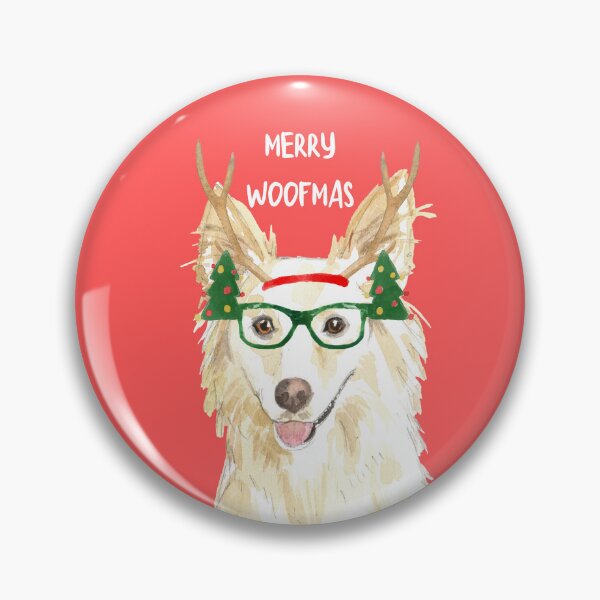 Item preview, White Collie Christmas Dog designed and sold by beastieboutique.
