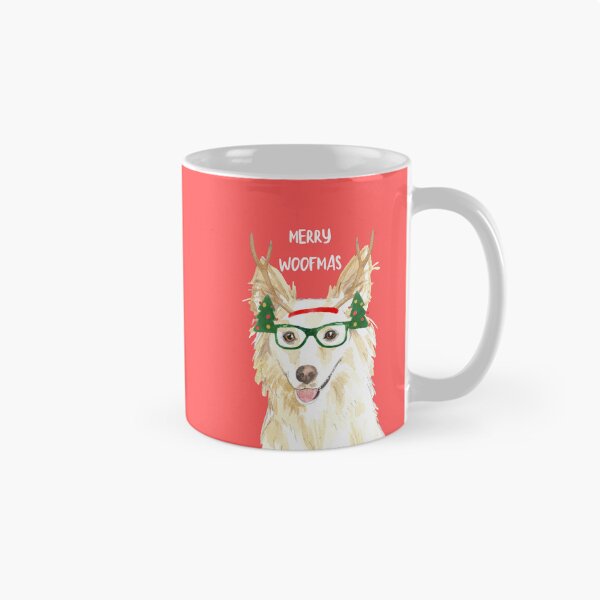 Item preview, White Collie Christmas Dog  designed and sold by beastieboutique.
