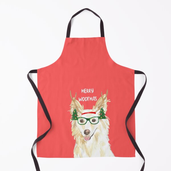Item preview, White Collie Christmas Dog  designed and sold by beastieboutique.