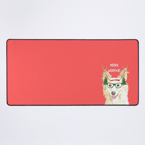 Item preview, White Collie Christmas Dog designed and sold by beastieboutique.