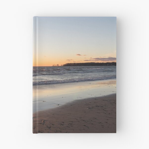 Item preview, Resplendent Sunset with Waves - Lorraine Bay Private Beach on Lake Erie North Shore designed and sold by Georgia Mizuleva.