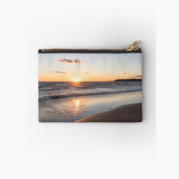 Item preview, Resplendent Sunset with Waves - Lorraine Bay Private Beach on Lake Erie North Shore designed and sold by Georgia Mizuleva.