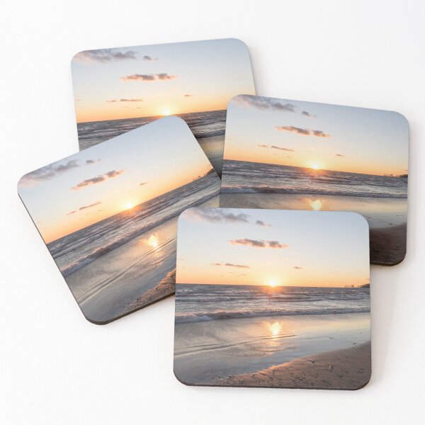 Item preview, Resplendent Sunset with Waves - Lorraine Bay Private Beach on Lake Erie North Shore designed and sold by Georgia Mizuleva.