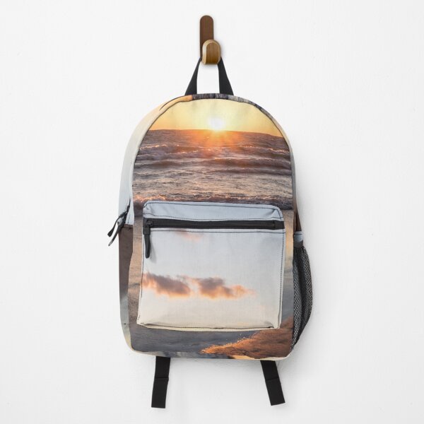 Item preview, Resplendent Sunset with Waves - Lorraine Bay Private Beach on Lake Erie North Shore designed and sold by Georgia Mizuleva.