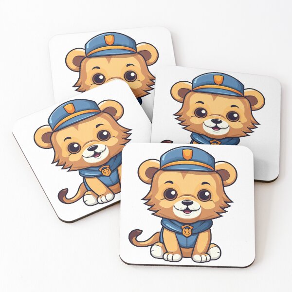 Item preview, Cute Kawaii Lion with Captain Uniform designed and sold by eyestetix.