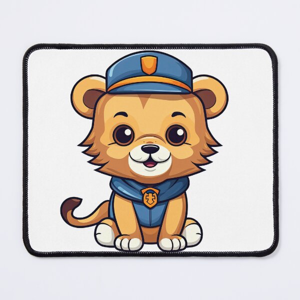 Item preview, Cute Kawaii Lion with Captain Uniform designed and sold by eyestetix.