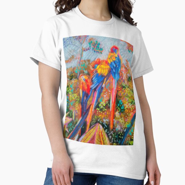 Preening Parrots of La Paz Waterfall Garden, Costa Rica - Study Classic T-Shirt