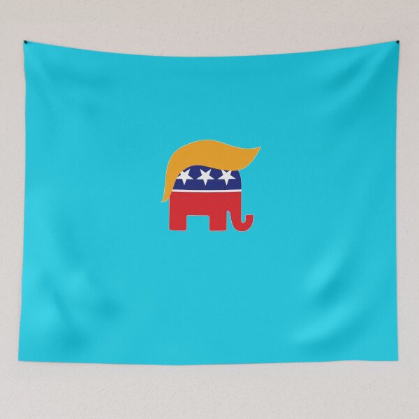 Aperçu de l'œuvre Logo républicain de cheveux d'éléphant de Donald Trump GOP créée et vendue par Lennoancaster.