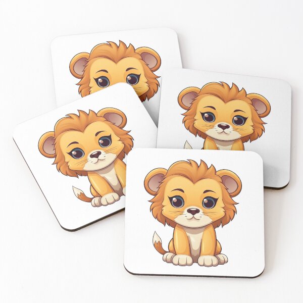 Item preview, Kawaii Lion Cartoon Vector style designed and sold by eyestetix.