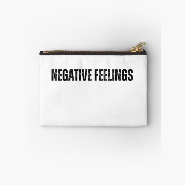 Item preview, negative feelings black and white Quote sticker tshirt designed and sold by Mindlimes.