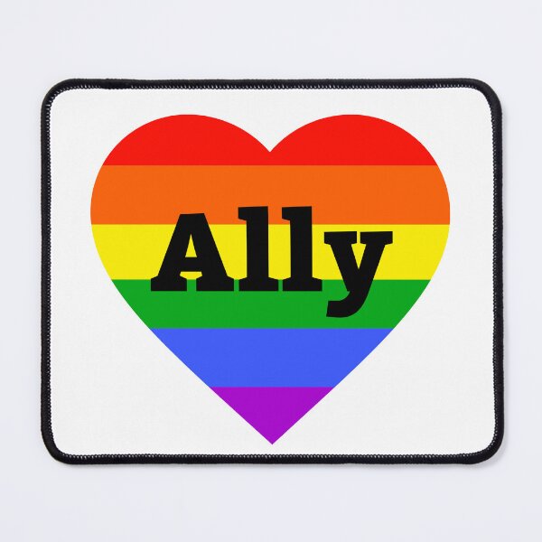 Item preview, LGBTQ Ally rainbow heart design designed and sold by Rachel the Artist .