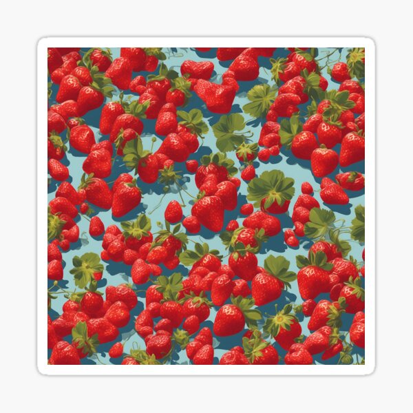 Item preview, Strawberries pattern designed and sold by DJALCHEMY.