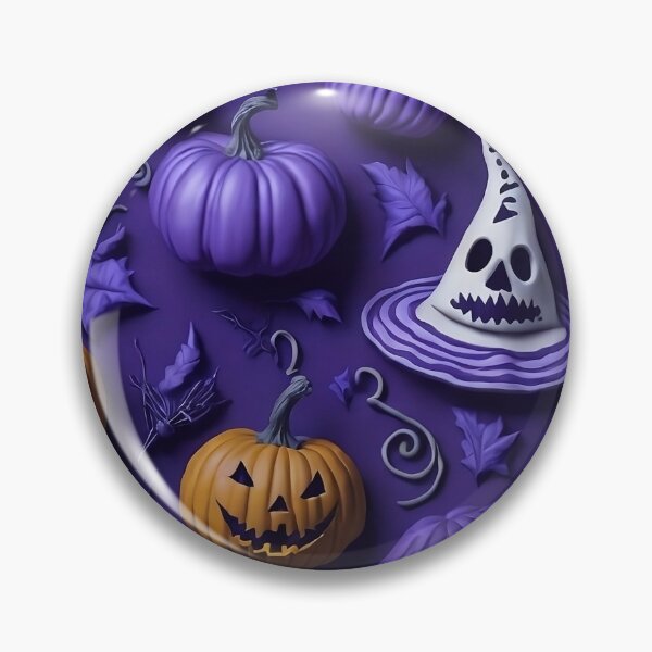 Item preview, Violet Halloween Pattern 3D Pumpkins designed and sold by Asil-Shop.