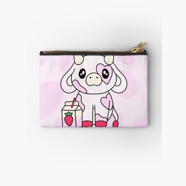 Item preview, Cute Pink Strawberry Cow Kawaii Strawberry Milk Cow designed and sold by HayleeDesigns.