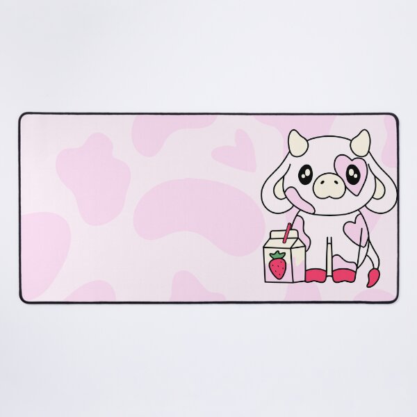 Item preview, Cute Pink Strawberry Cow Kawaii Strawberry Milk Cow designed and sold by HayleeDesigns.