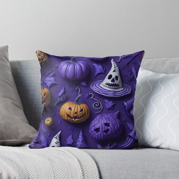Item preview, Violet Halloween Pattern 3D Pumpkins designed and sold by Asil-Shop.