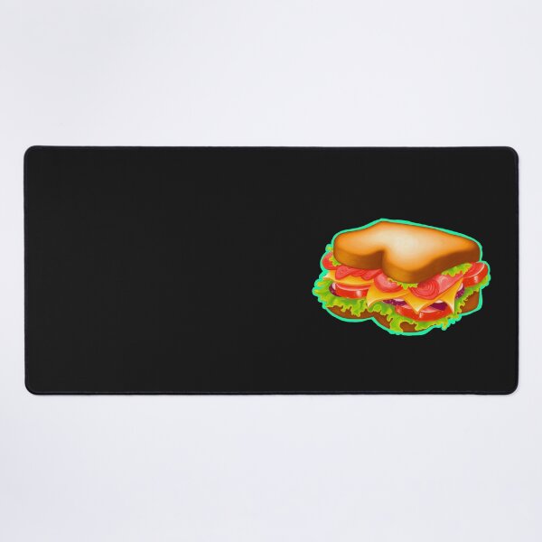 Item preview, Sandwich, colorful mixed media digital illustration of a delicious sandwich designed and sold by WhatWhatDesigns.
