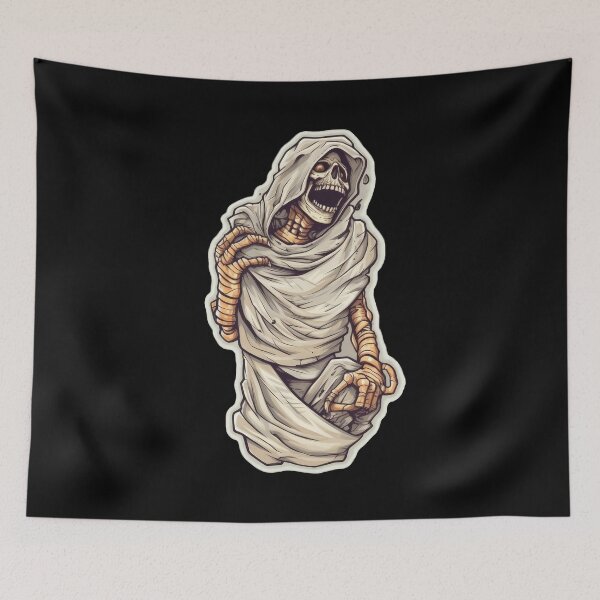 Item preview, A scary Halloween mummy with a skull head designed and sold by Good Candy.