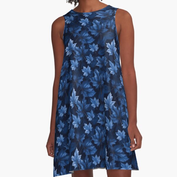 Item preview, Maple tree leaf in blue colour  designed and sold by Trendy-Artistry.