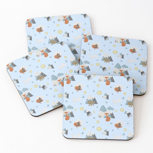 Item preview, Simple Scandinavia style wild animals mountain pattern designed and sold by PlusAdore.