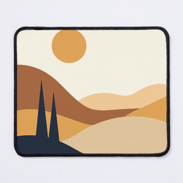 Item preview, Abstract Landscape in Light Amber and Navy designed and sold by Barkozavr.