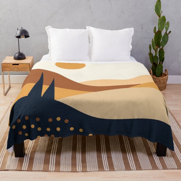 Item preview, Abstract Landscape in Light Amber and Navy designed and sold by Barkozavr.