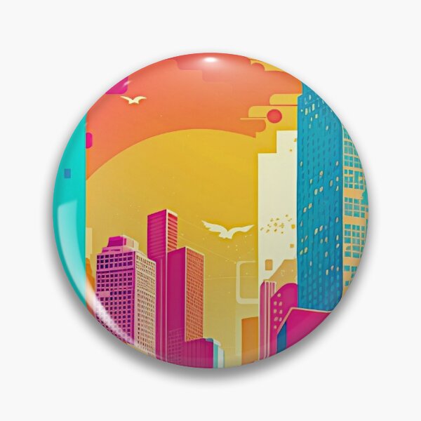 Item preview, "Vibrant Cityscapes: Colorful Urban Vector Art" designed and sold by Best-Art-32.