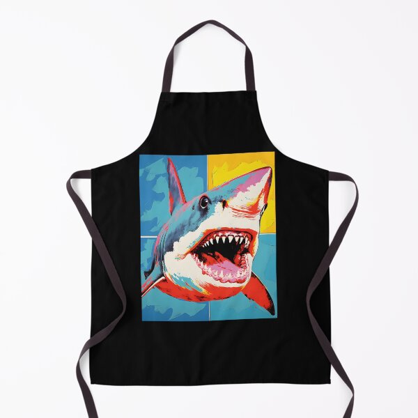 Item preview, shark portrait art. animal colorful. Animal throw pillow.  designed and sold by formform.