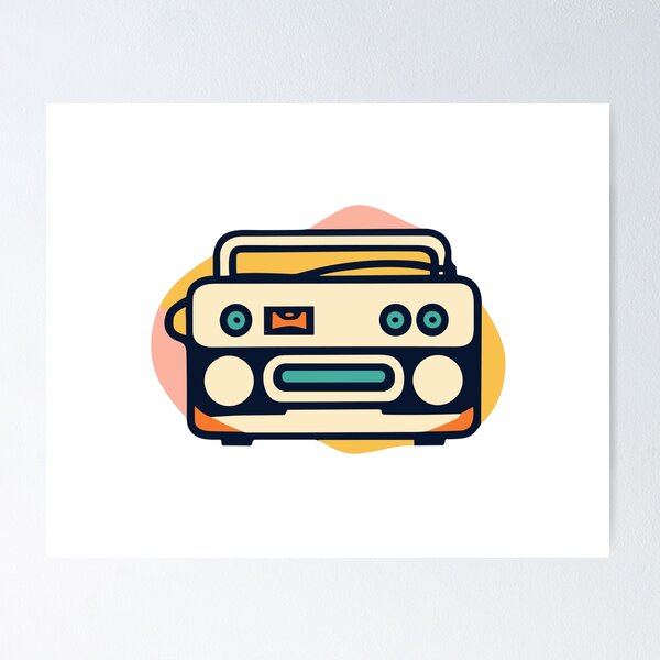 Item preview, Simple Vintage Boombox designed and sold by kittygorar.