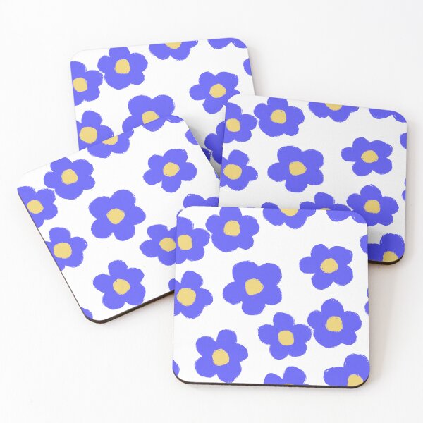 Item preview, Bold blue flowers designed and sold by PrettywithColor.