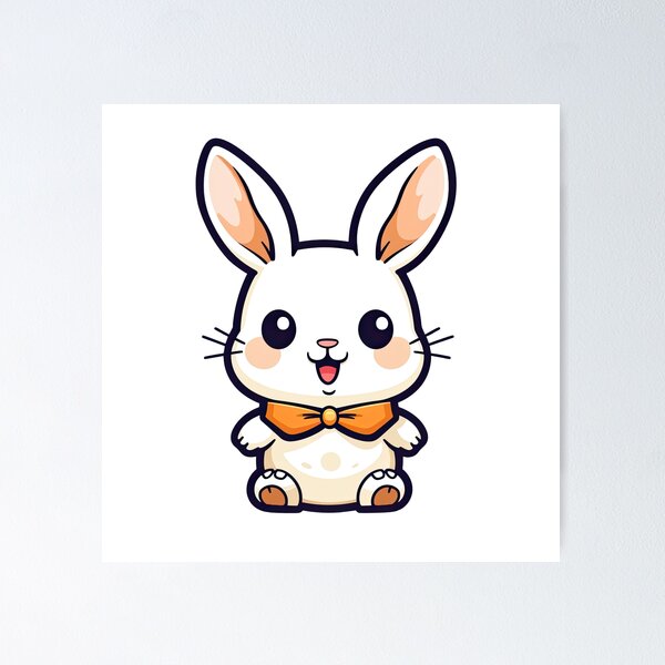 Item preview, Cute Happy Rabbit Sitting Down designed and sold by eyestetix.