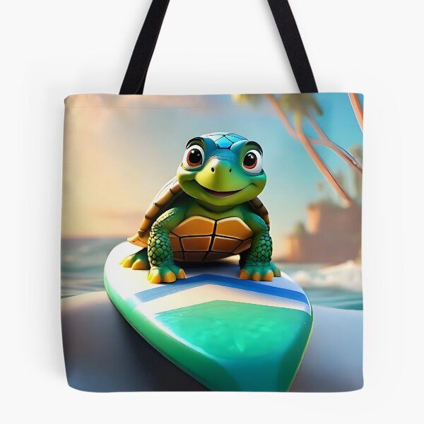 Item preview, Turtle on a surf board designed and sold by AiArtworkz.