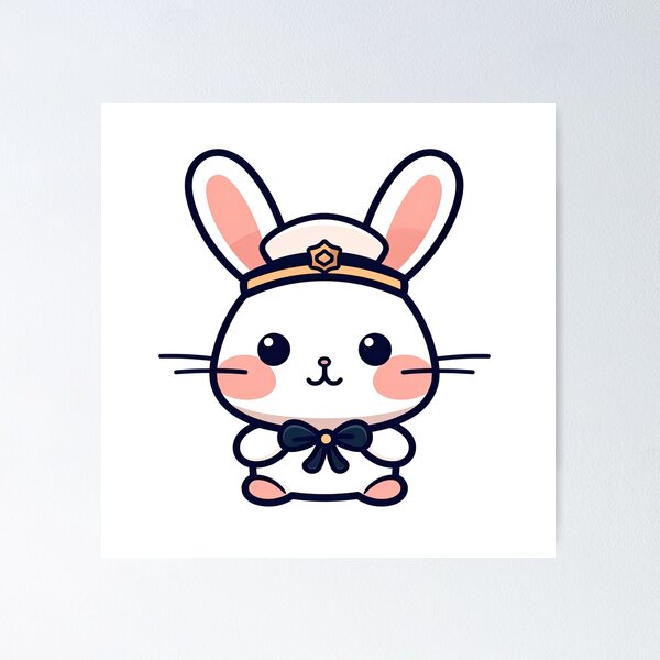 Item preview, Pink Happy Rabbit Sitting Down designed and sold by eyestetix.