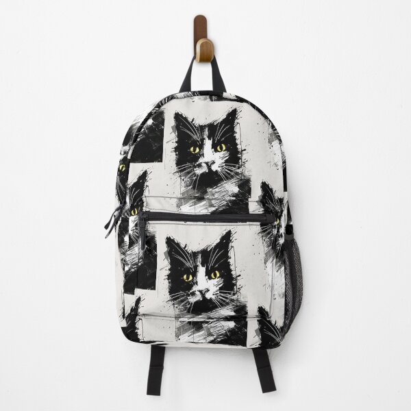 Item preview, Eccentric Cat: Unique Black and White Graphic designed and sold by Piotrek0001.