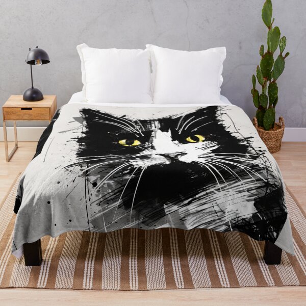 Item preview, Eccentric Cat: Unique Black and White Graphic designed and sold by Piotrek0001.