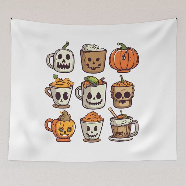 Item preview, Halloween Pumpkin Latte Drink Cup designed and sold by MeveyeZaz.