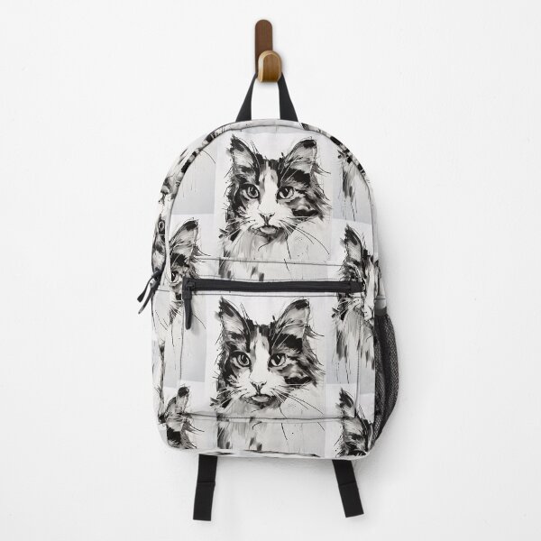 Item preview, Eccentric Cat: Unique Black and White Graphic designed and sold by Piotrek0001.