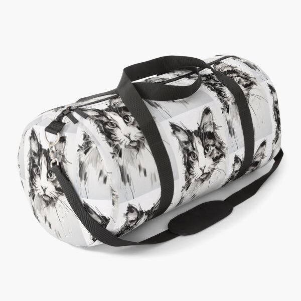Item preview, Eccentric Cat: Unique Black and White Graphic designed and sold by Piotrek0001.