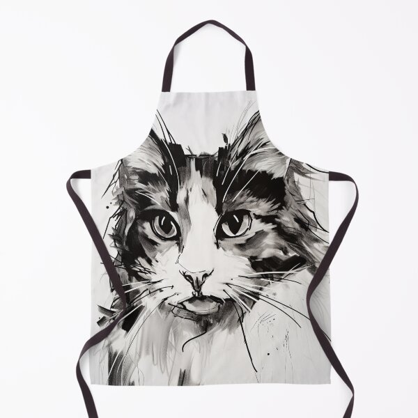 Item preview, Eccentric Cat: Unique Black and White Graphic designed and sold by Piotrek0001.