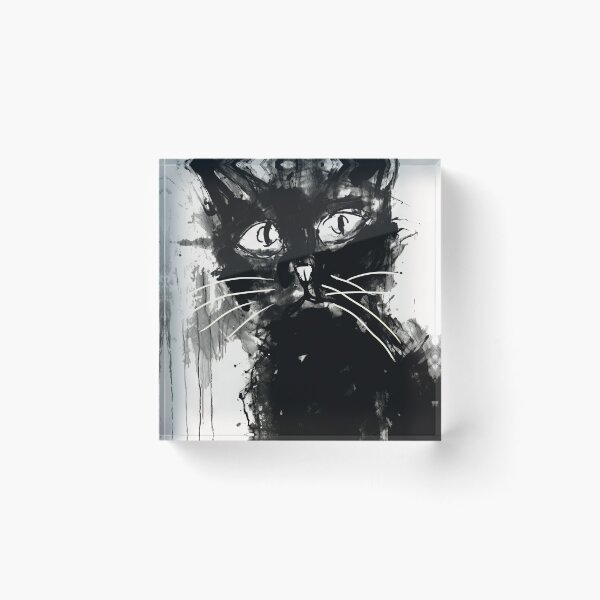 Item preview, Eccentric Cat: Unique Black and White Graphic designed and sold by Piotrek0001.