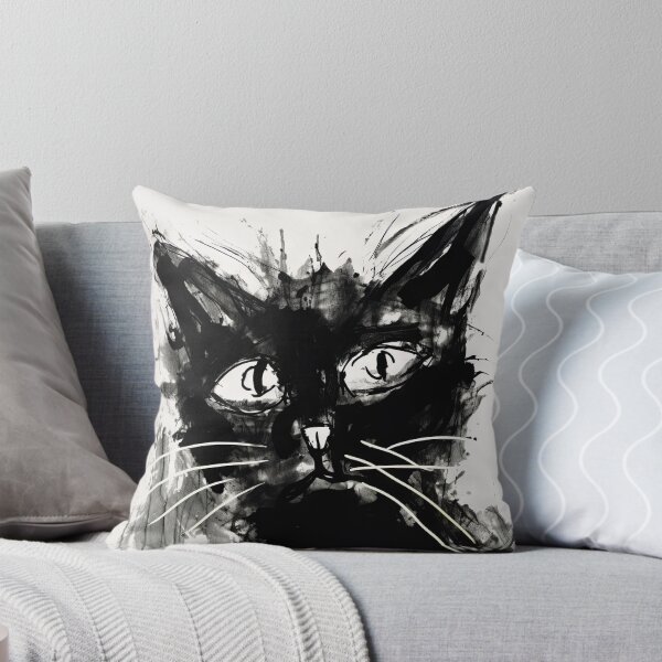 Item preview, Eccentric Cat: Unique Black and White Graphic designed and sold by Piotrek0001.
