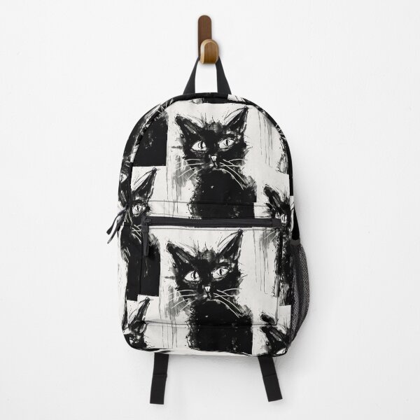 Item preview, Eccentric Cat: Unique Black and White Graphic designed and sold by Piotrek0001.