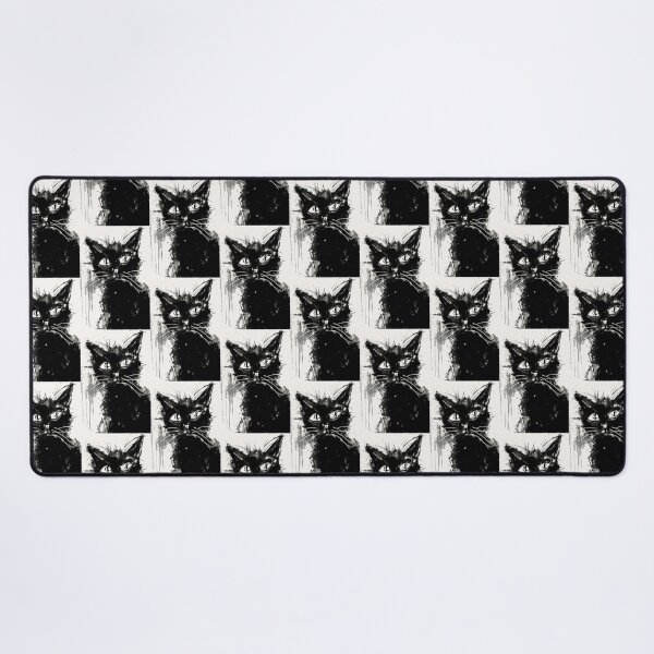 Item preview, Eccentric Cat: Unique Black and White Graphic designed and sold by Piotrek0001.
