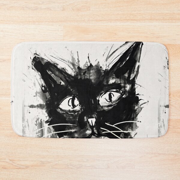 Item preview, Eccentric Cat: Unique Black and White Graphic designed and sold by Piotrek0001.
