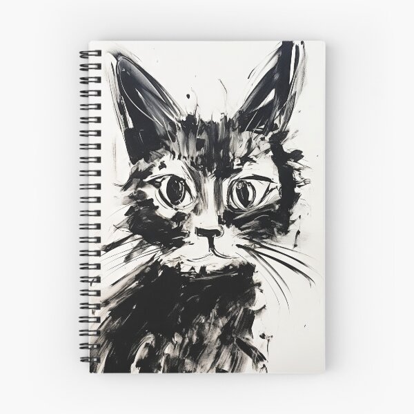 Item preview, Eccentric Cat: Unique Black and White Graphic designed and sold by Piotrek0001.