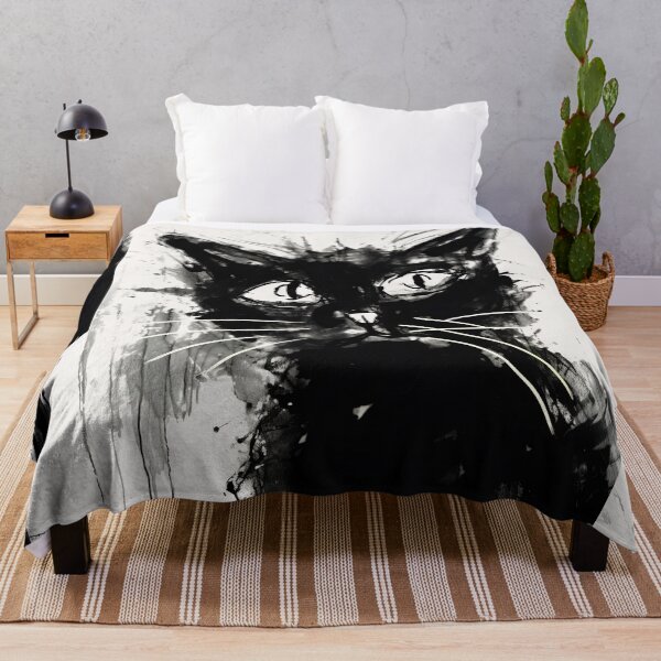 Item preview, Eccentric Cat: Unique Black and White Graphic designed and sold by Piotrek0001.
