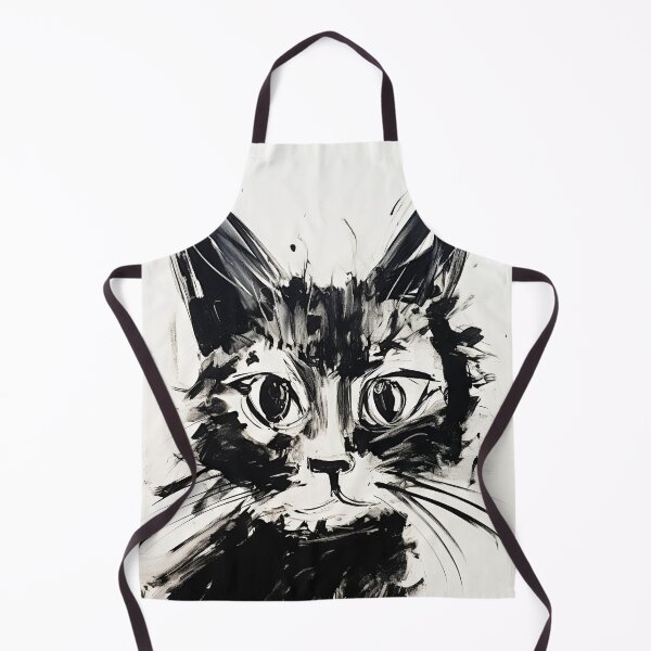 Item preview, Eccentric Cat: Unique Black and White Graphic designed and sold by Piotrek0001.