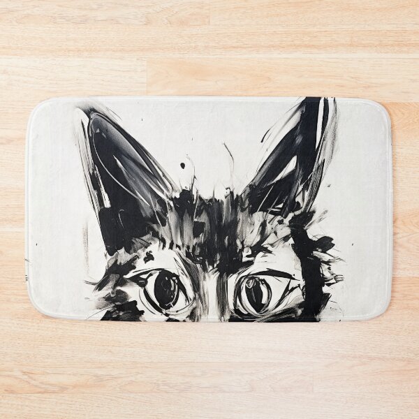 Item preview, Eccentric Cat: Unique Black and White Graphic designed and sold by Piotrek0001.