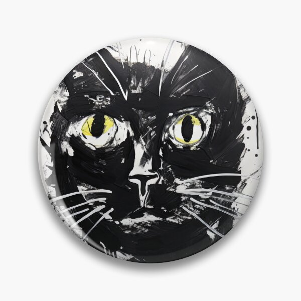 Item preview, Eccentric Cat: Unique Black and White Graphic designed and sold by Piotrek0001.